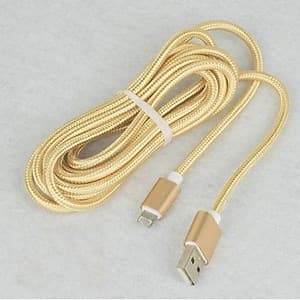Cáp Sạc cho Iphone 3 mét Dây dù, sạc nhanh, chống rối chống đứt (Giao màu ngẫu nhiên)