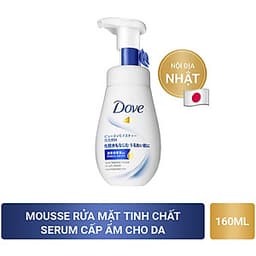 Sữa Rửa Mặt Dạng Bọt Dove Tinh Chất - Serum Cấp Ẩm & Cho Da Mềm Mượt 160Ml
