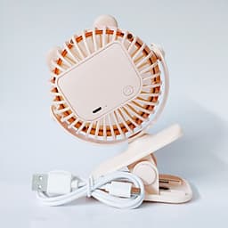 Quạt Mini Xoay 360 Độ Kẹp Bàn Tiện Lợi (Kèm Dây Sạc USB)