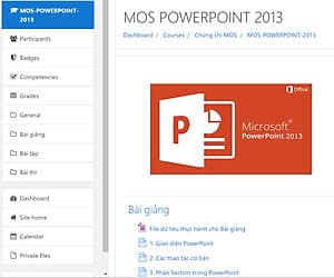 Khóa học Online Luyện thi chứng chỉ MOS PowerPoint 2013