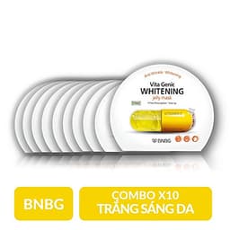 Combo 10 Mặt nạ dưỡng da trắng sáng và làm đều màu da BNBG Vita Genic Whitening Jelly Mask (Vitamin C) 30ml x 10