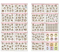 Hộp Thiếc  20 tấm Sticker Momoi  ( trang trí sổ kế hoạch, nhật ký)