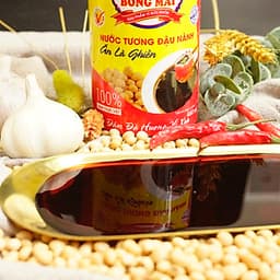 Nước tương đậu nành truyền thống Bông Mai (480ml) - Đậm đà hương vị xưa