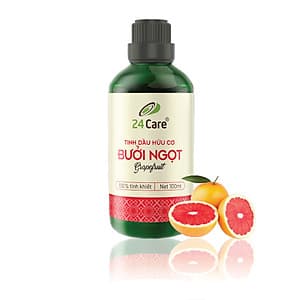 Tinh dầu Bưởi Úc 24Care 100ML - Chiết xuất thiên nhiên, khử mùi, thơm phòng, thư giãn tinh thần.