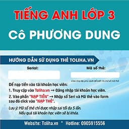 Khóa học TIẾNG ANH LỚP 3 - Cô Phương Dung - 09 tháng