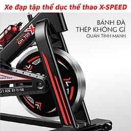 Xe đạp thể dục thể thao - xe đạp tập thể dục thể thao tại nhà X-SPEED tặng bóng bàn luyện phản xạ cao cấp + đồng hồ đo chỉ số + bình nước thể thao