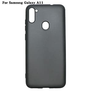 Ốp lưng cho Samsung Galaxy A11 chất liệu silicon dẻo màu đen chống sốc