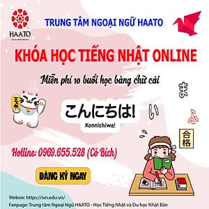 Khóa học tiếng Nhật Online N5 cùng HAATO (Học phần 2 từ Bài 9 -16) 