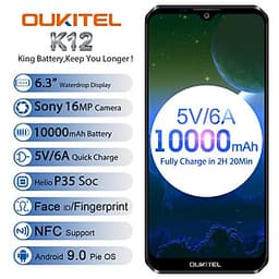 Điện Thoại Oukitel K12 (RAM 6Gb/ROM 64GB,PIN 10.000 mAh) - Hàng nhập khẩu