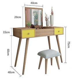 Bàn Trang Điểm Thông Minh Gương Gập Tiện Ích Gỗ MDF phủ melamin cao cấp ̣(Không Bao Gồm Ghế)