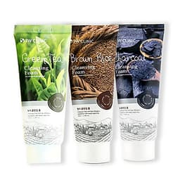 Combo sữa rửa mặt kiểm soát bã nhờn chiết xuất từ than hoạt tính , sửa rữa mặt ngăn ngừa mụn, phục hồi da chiết xuất từ trà xanh, sửa rữa mặt làm sáng mịn da chiết xuất từ lúa mạch 3W CLINIC 