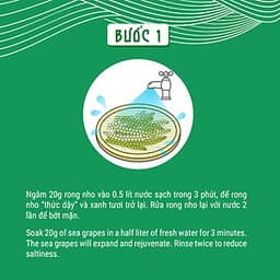 Rong Nho Tách Nước DK HARVEST 100g ( 5 bịch 20g), Tặng Kèm 5 Bịch Sốt Mè Rang Kewpie