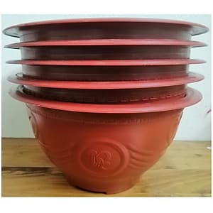 5 Châu Nhựa Trồng Cây Bình Thuận Plastics Hình Tròn PLT280 Màu Đỏ Kích Thước 280x150