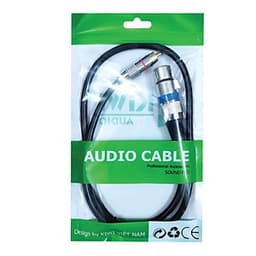 Dây canon 1 đầu cái ra 1 đầu hoa sen Kiwi bằng đồng – Hàng chính hãng