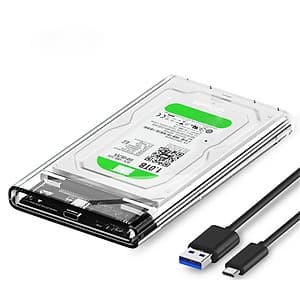 Hộp đựng ổ cứng HDD/SSD 2.5" QGeeM Gen2|cổng USB C/3.1, Type C to SATA|SATA I II III, PS4 hỗ trợ UASP tốc độ cao 6Gbps kèm cáp Type C to USB A-Hàng Chính Hãng