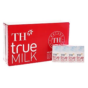 Thùng Sữa tươi tiệt trùng Hương dâu TH True Milk (180ml x 48 hộp)