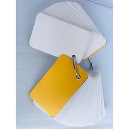 100 Thẻ Flashcard Trắng 4.5 x 8 x 3.7cm Học Tiếng Anh Kèm Khoen Bìa