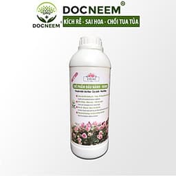 Phân bón hữu cơ đậu tương, đậu nành trứng chuối humic DOCNEEM kích mầm, chồi, hoa chuẩn form trên hoa hồng, cây cảnh, chai 1 lít