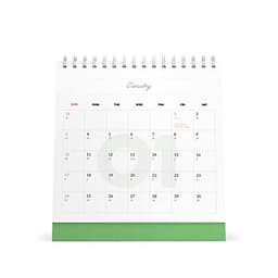 Lịch bàn vuông giấy mỹ thuật SDstationery 2021 Live Green (sống xanh) 20x20 cm
