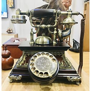 MẪU ĐIỆN THOẠI BÀN TÂN CỔ ĐIỂN  PHÍM DÙNG QUAY TAY (NGHE GỌI  DÙNG SIM DI ĐỘNG)