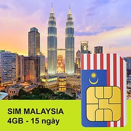Sim 4G Malaysia Gói 4GB Trong 15 Ngày