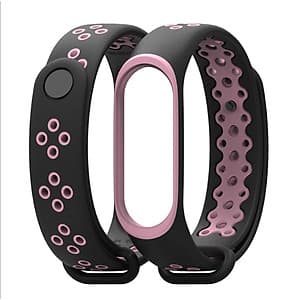 Dây đeo thay thế cho Xiaomi Miband 3 và 4 MB01 phối 2 mầu (Hàng nhập khẩu)