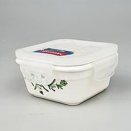 Hộp Cơm Sứ 3 Tầng Chữ Nhật Happycook Tặng Túi Đựng Giữ Nhiệt Cao Cấp - HCC-03R