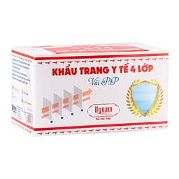 Khẩu trang y tế 4 lớp vải không dệt Hynam - (50 cái/ hộp) - Màu xanh
