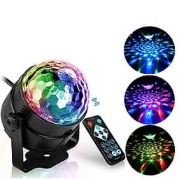Đèn nháy theo nhạc led cầu hiệu ứng 7 màu siêu đẹp, đèn bay phòng cao cấp cho phòng karaoke phòng ngủ có remote điều khiển từ xa tiện lợi, đèn nháy theo nhạc cảm biến âm thanh nháy theo giai điệu nhac