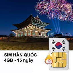 Sim 4G Hàn Quốc - Gói 4GB Trong 15 Ngày