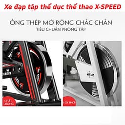 Xe đạp thể dục thể thao - xe đạp tập thể dục thể thao tại nhà X-SPEED tặng bóng bàn luyện phản xạ cao cấp + đồng hồ đo chỉ số + bình nước thể thao