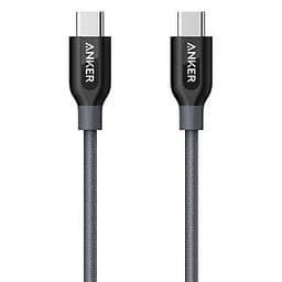 Dây Cáp Sạc USB Type-C Ra USB Type-C 2.0 Anker Powerline+ 0.9m (Kèm Bao Da) - A8187HA1 (Xám) - Hàng Chính Hãng