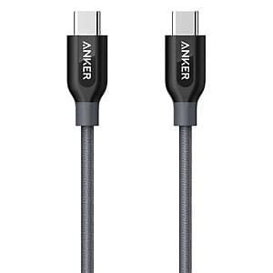 Dây Cáp Sạc USB Type-C Ra USB Type-C 2.0 Anker Powerline+ 0.9m (Kèm Bao Da) - A8187HA1 (Xám) - Hàng Chính Hãng