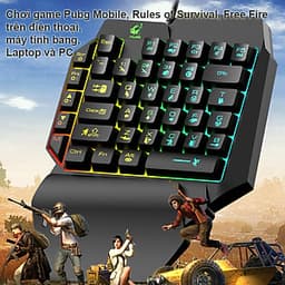 Combo Bàn Phím Bán Cơ FREE WOLF K15 + Chuột chuyên game 6D  LED 7 màu T06
