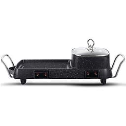 Bếp Lẩu Nướng Điện Đa Năng AST-002 Hình Chữ Nhật 2 Trong 1 Tiện Dụng Bề Mặt Phủ Men Chống Dính Cao Cấp Độ Bền Cao Dễ Dàng Rửa Sạch
