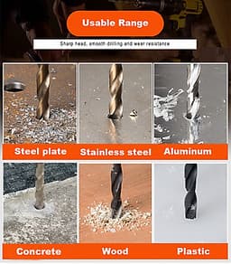 Bộ 16 Mũi Khoan Sắt, Khoan Bê Tông, Khoan Gỗ HARDEN 610289 được làm từ chất liệu thép chuyên dụng, sản phẩm đựng trong hộp nhựa tiện lợi và chắc chắn