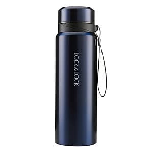 Bình Giữ Nhiệt Bằng Thép Không Gỉ Lock&Lock Vacuum Bottle LHC6180SLV (800ML) - Xanh Đậm