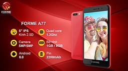 Điện thoại Forme A77 màn hình 5inch, Wifi, 3G, 2 sim  - Hàng chính hãng