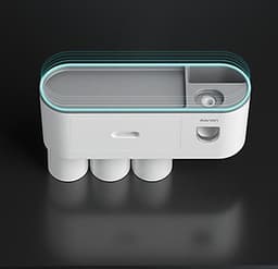 Bộ kệ treo bàn chải đánh răng kèm 3 cốc có ngăn kéo 