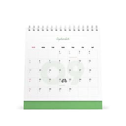 Lịch bàn vuông giấy mỹ thuật SDstationery 2021 Live Green (sống xanh) 20x20 cm