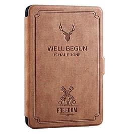 Combo Máy Đọc Sách Kindle Paperwhite Gen 10th (8GB - Màu Đen) và Bao da WELL BEGUN Màu vàng - Hàng Chính Hãng
