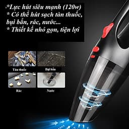Máy hút bụi cầm tay CÓ DÂY cho xe hơi, oto, tẩu nguồn 12v