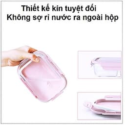 Bộ Hộp Cơm Giữ Nhiệt Thủy Tinh Văn Phòng Cao Cấp - Kèm Túi Xách và Hộp Đựng Đũa Thìa - Giao mẫu ngẫu nhiên