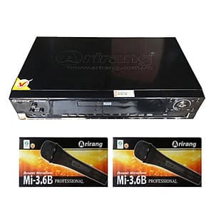 Đầu Karaoke Arirang AR-36MI (Đen) + 2 Micro Arirang 3.6B - Hàng Chính Hãng