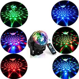 Đèn nháy theo nhạc led cầu hiệu ứng 7 màu siêu đẹp, đèn bay phòng cao cấp cho phòng karaoke phòng ngủ có remote điều khiển từ xa tiện lợi, đèn nháy theo nhạc cảm biến âm thanh nháy theo giai điệu nhac