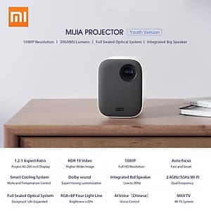 Máy Chiếu 4K 1080P HDR10 2.4G 5G Wifi 2GB+8GB Xiaomi Mijia DLP 