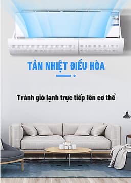 Tấm Chắn Gió Điều Hòa - Tản Nhiệt Máy Lạnh - Thiết Kế Lỗ Nhỏ Tránh Gió Trực Tiếp Từ Điều Hòa - Xoay 180 độ - Chăm Sóc Sức Khỏe Gia Đình, nhựa pvc thân thiện môi trường