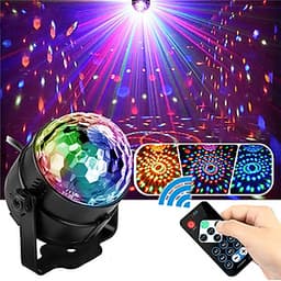 Đèn nháy theo nhạc led cầu hiệu ứng 7 màu siêu đẹp, đèn bay phòng cao cấp cho phòng karaoke phòng ngủ có remote điều khiển từ xa tiện lợi, đèn nháy theo nhạc cảm biến âm thanh nháy theo giai điệu nhac