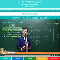 Khóa học ĐẠI SỐ 9 - CƠ BẢN + NÂNG CAO thầy Quốc Sơn- 03 tháng