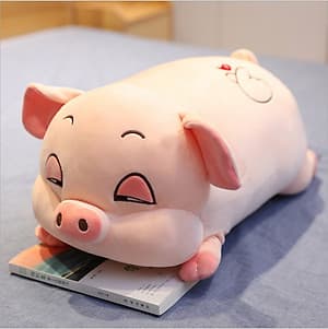 GỐI MỀN heo phê ngủ 3 trong 1, 4 chiều siêu mịn, bộ chăn gối văn phòng - xám